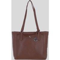Ashwood Leather Women's 'Ballina' Genuine Leather Shoulder Bag with Silver Hardware in Light Brown