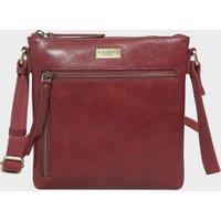 Assots London Women's RUE' Polished VT Real Leather Crossbody Bag in Dark Red