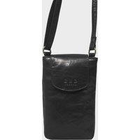 Real Hide Bags Women's 'THEA' Real Leather Mobile Phone Crossbody Bag in Black