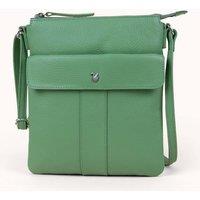 Assots London Women's 'AMBA' Soft Full Grain Real Leather Crossbody Bag in Green