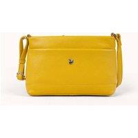 Assots London Women's SANDRA' Soft Full Grain Real Leather Crossbody Bag in Yellow