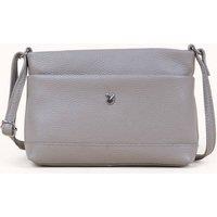 Assots London Women's SANDRA' Soft Full Grain Real Leather Crossbody Bag in Grey