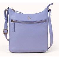 Assots London Women's SALLY' Pebble Grain Real Leather Crossbody Bag in Lilac