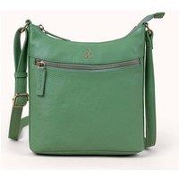 Assots London Women's SALLY' Pebble Grain Real Leather Crossbody Bag in Green