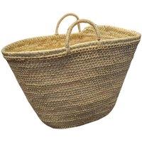 Berber Leather Women's 'The Safi' Large Straw & Rattan Beach Tote in Natural
