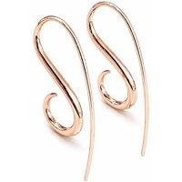 Otis Jaxon London Women's Silver Spiral Drop Hook Earrings in Rose Gold