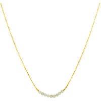 Gold Trip Women's Green Aventurine Beads Necklace in Gold