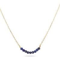 Gold Trip Women's Blue Lapis Beads Necklace in Gold