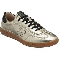 Lotus Women's 'Frapporta' Leather Lace-Up Trainers in Gold | Size: 6