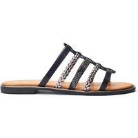 Moda In Pelle Women's 'Junie' Porvair Sandals in Black | Size: 8