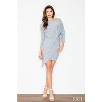 Love Lace Women's Sexy Short Knit Dress with Elastic Waist in Grey | Size: XL