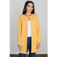 Love Lace Women's Delicate Soft Finish Feminine Coat in Yellow | Size: Medium