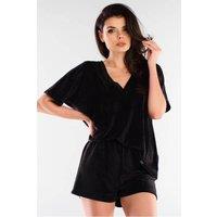 Love Lace Women's No Crease Velour Loose Fit Shorts in Black | Size: S/M