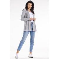 Love Lace Women's Awama Shawl Collar Loose Cardigan with Belt in Grey | Size: Large/XL