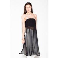 Love Lace Women's Extended Strapless Chiffon Top Side Indents in Black | Size: XL