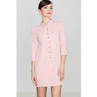 Love Lace Women's Soft Mini Dress Plunging Neckline Tied Sash in Pink | Size: XL