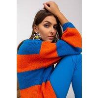 Love Lace Women's Long Loose Sleeve Cardigan Colorful Stripes in Blue