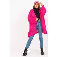 Love Lace Women's Loose Fit Open Front Cardigan in Pink
