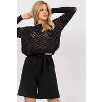 Love Lace Women's High Waisted Tie Waist Shorts in Black | Size: Small