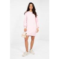 Love Lace Women's Soft Viscose Mini Dress With Embroidered Sleeves in Pink | Size: S/M