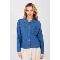 Love Lace Women's Classic Cotton Denim Jacket in Blue