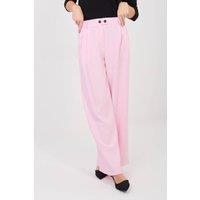 Love Lace Women's Elegant High Waist Wide Leg Trousers Style 225565 in Pink