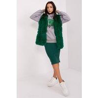 Love Lace Women's Soft Polyester Faux Fur Vest with Pockets Style 186710 in Green | Size: S/M