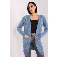 Love Lace Women's Variegated Long Sleeve Bedspread Cardigan in Blue