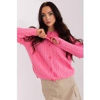 Love Lace Women's Variegated Button Front Cardigan Sweater Style 186809 in Pink