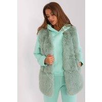Love Lace Women's Soft Polyester Faux Fur Vest with Pockets Style 187600 in Green | Size: 2XL