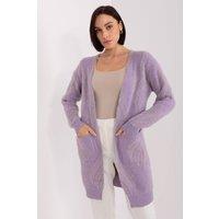 Love Lace Women's Variegated Bedspread Cardigan with Slip Pockets in Violet