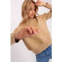 Love Lace Women's Variegated Long Sleeve Low Turtleneck Sweater Style 186567 in Brown