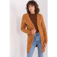 Love Lace Women's Variegated Long Sleeve Cardigan with Pockets Style 188284 in Brown