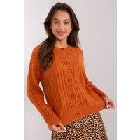 Love Lace Women's Variegated Button Front Cardigan Sweater Style 186816 in Orange