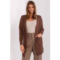 Love Lace Women's Variegated Long Sleeve Cardigan with Pockets Style 188287 in Brown