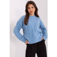 Love Lace Women's Elegant Acrylic Variegated Work Sweater in Blue