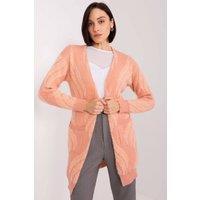 Love Lace Women's Variegated Long Sleeve Cardigan with Pockets in Pink