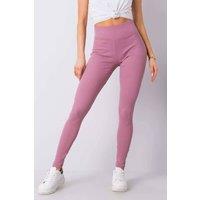 Love Lace Women's Ribbed High Waisted Long Leggings for Styling in Pink | Size: Large