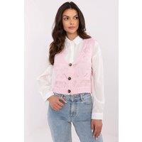 Love Lace Women's Lace V Neck Button Casual Sleeveless Vest in Pink | Size: Medium/Large