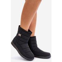 Love Lace Women's Snow Boots Waterproof Fur Lined Side Zipper Reinforced Heel in Black | Size: 3.5