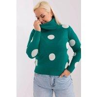 Love Lace Women's Plus Size Turtleneck Sweater Large Peas in Green | Size: XL/2XL