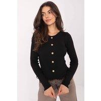 Love Lace Women's Elegant Long Sleeve Sweater with Lace Hem in Black