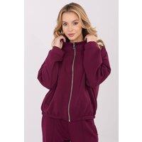 Love Lace Women's Casual Zip Neck Stand Collar Blouse in Burgundy