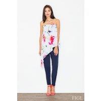 Love Lace Women's Airy Overalls Jumpsuit With Exposed Shoulders in Blue | Size: Large