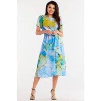 Love Lace Women's Awaima Chiffon Day Dress with Elastic Waist | Size: Large