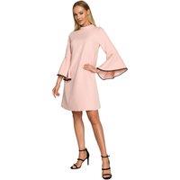 Love Lace Women's A Line Ruffle Sleeve Day Dress with Ribbon in Pink | Size: Medium