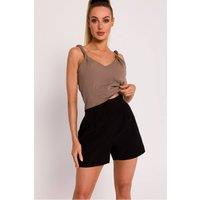 Love Lace Women's Polish Padded Shorts with Utility Side Pockets in Black | Size: Small