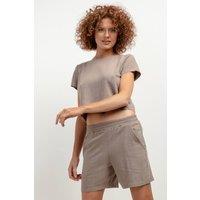 Love Lace Women's Linen Blend Shorts for Summer in Brown | Size: XL