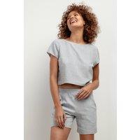 Love Lace Women's Linen Shorts Lightweight Relaxed Fit in Grey | Size: XS