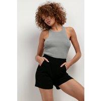 Love Lace Women's Linen Blend Loose Fit Summer Shorts in Black | Size: Medium